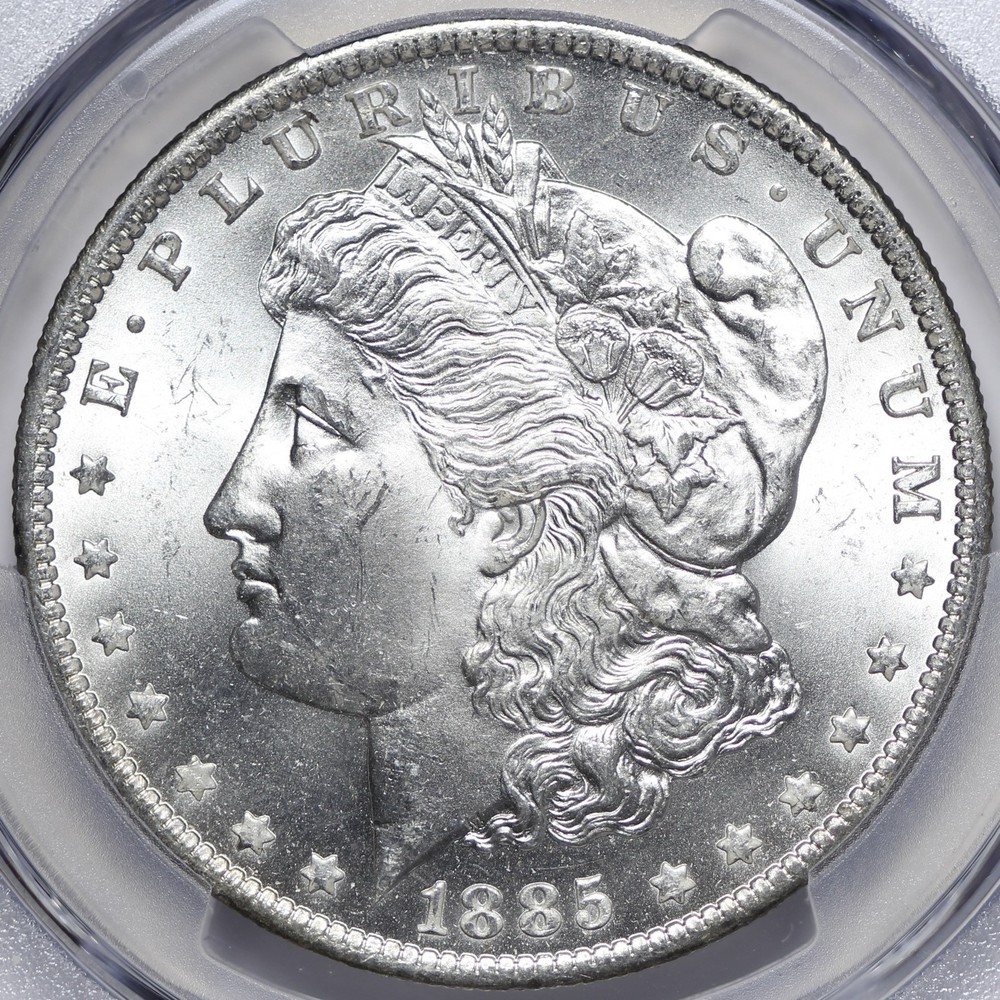 BU 1885-O Morgan Silver Dollar PCGS MS63 Nice Example WDLX