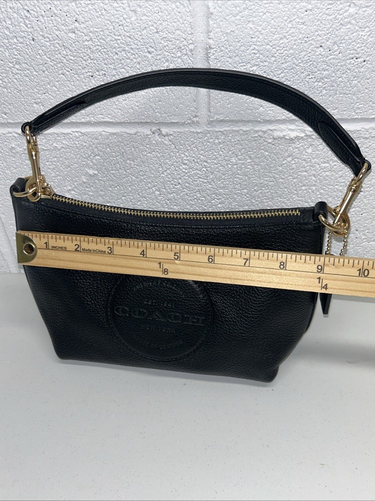 Coach Dempsey Shoulder Bag Black Leather Patch (C2829)