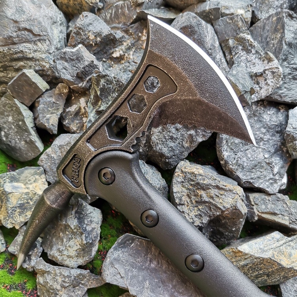 Handforged sharp multi-function outdoor stainless steel jungle logging axe