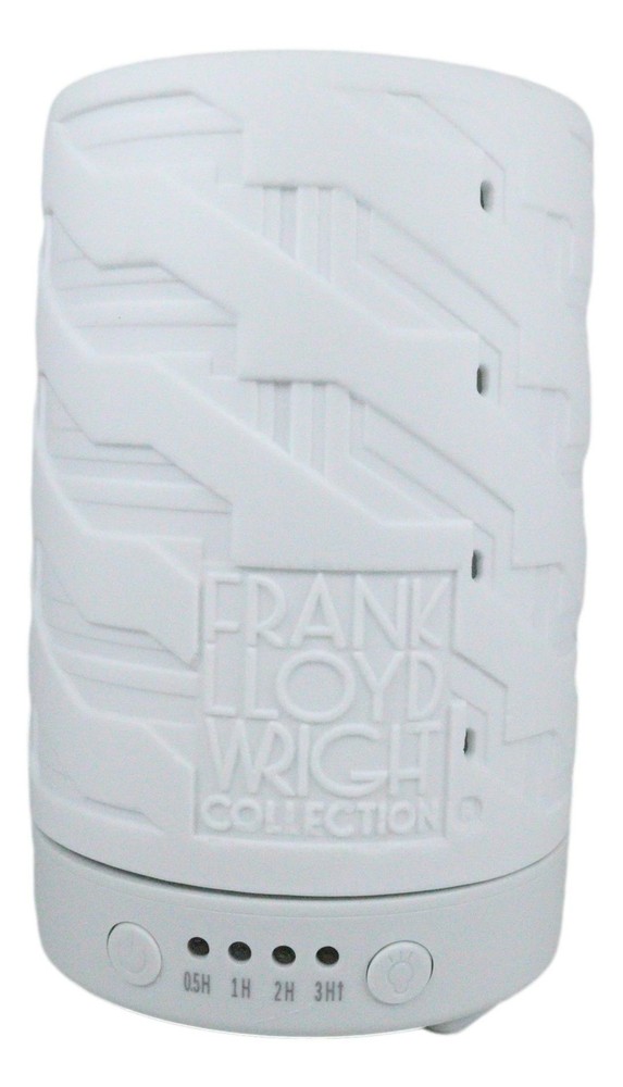 Ebros Frank Lloyd Wright Imperial Hotel Porcelain Essential Oil Diffuser W/ LED