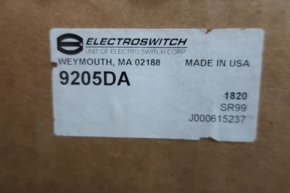 Electroswitch 9205DA Rotary Cam Switch 600v-ac
