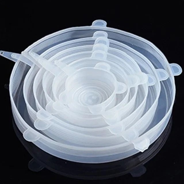 reusable silicon stretch lids 6pcs set