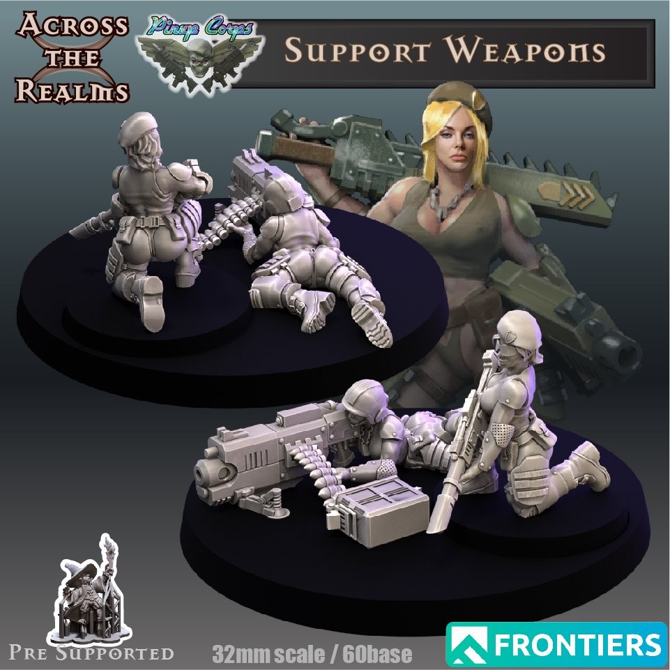 FEMALE CORPS SUPPORT WEAPONS (PIN-UP)