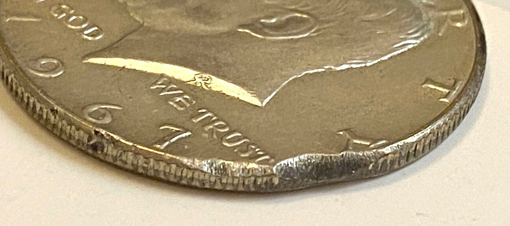1967 Kennedy Half Dollar- Damage Or Error? AU Details