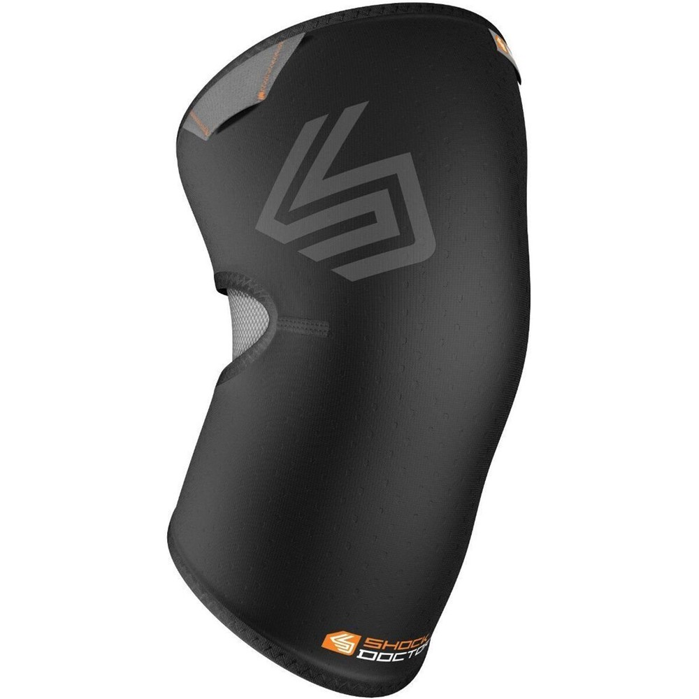 Shock Doctor Knee Compression Sleeve with Closed Patella Coverage - Black