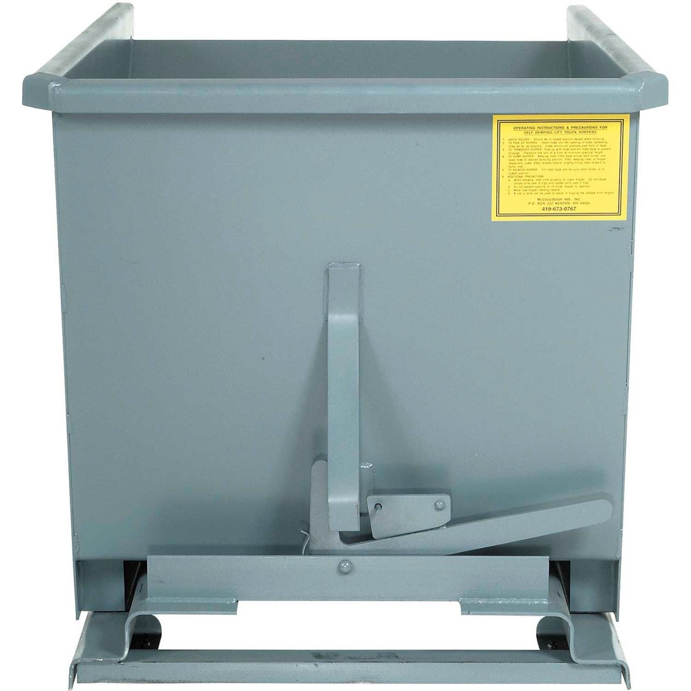 Wright 1 Cu Yd Gray Heavy Duty Self Dumping Forklift Hopper