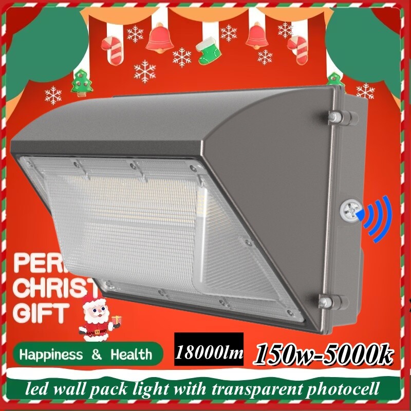 125W 150W LED Wall Pack, Bright Consistent Commercial Outdoor Security Lighting