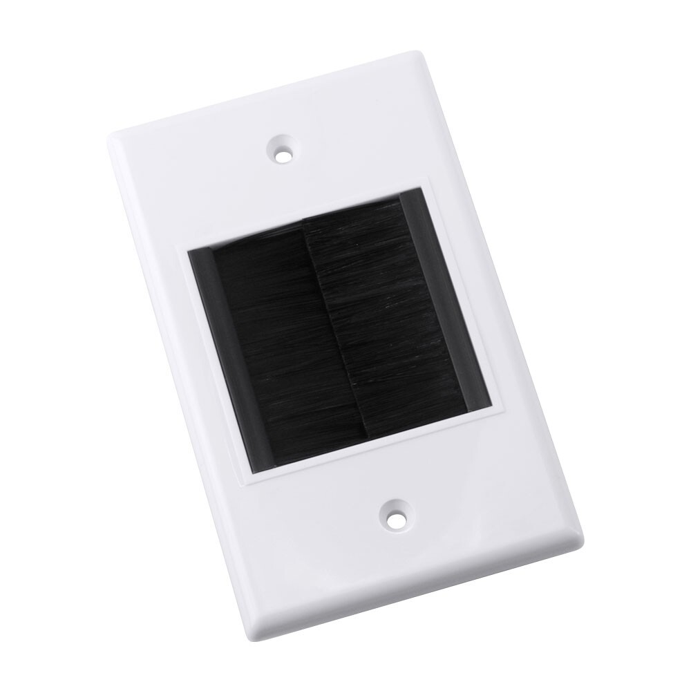 Construct Pro WideMouth Brush Wall Plate Cable Management Pass-Through Device
