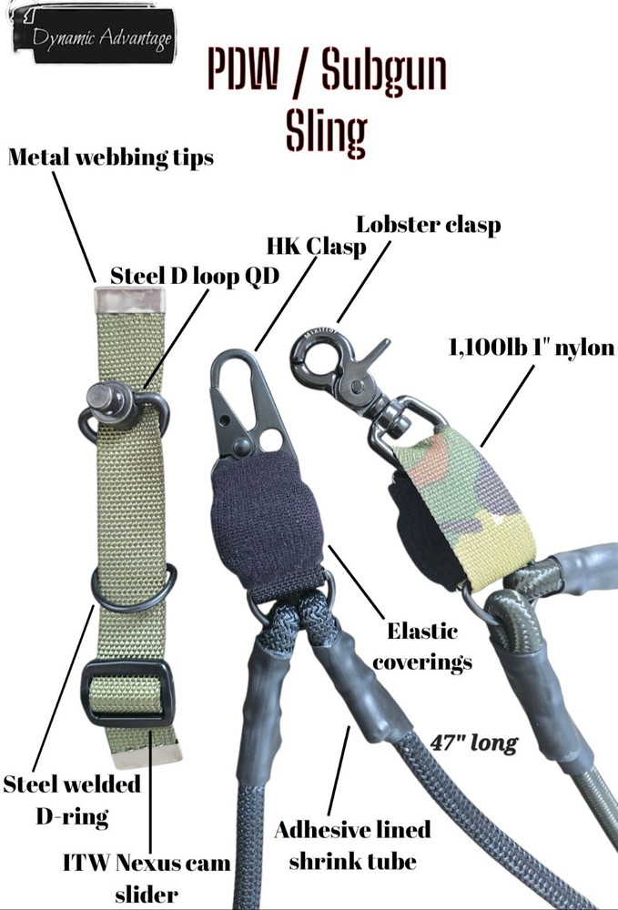 Dynamic Advantage PCC PDW Subgun QD socket, modular single point sling