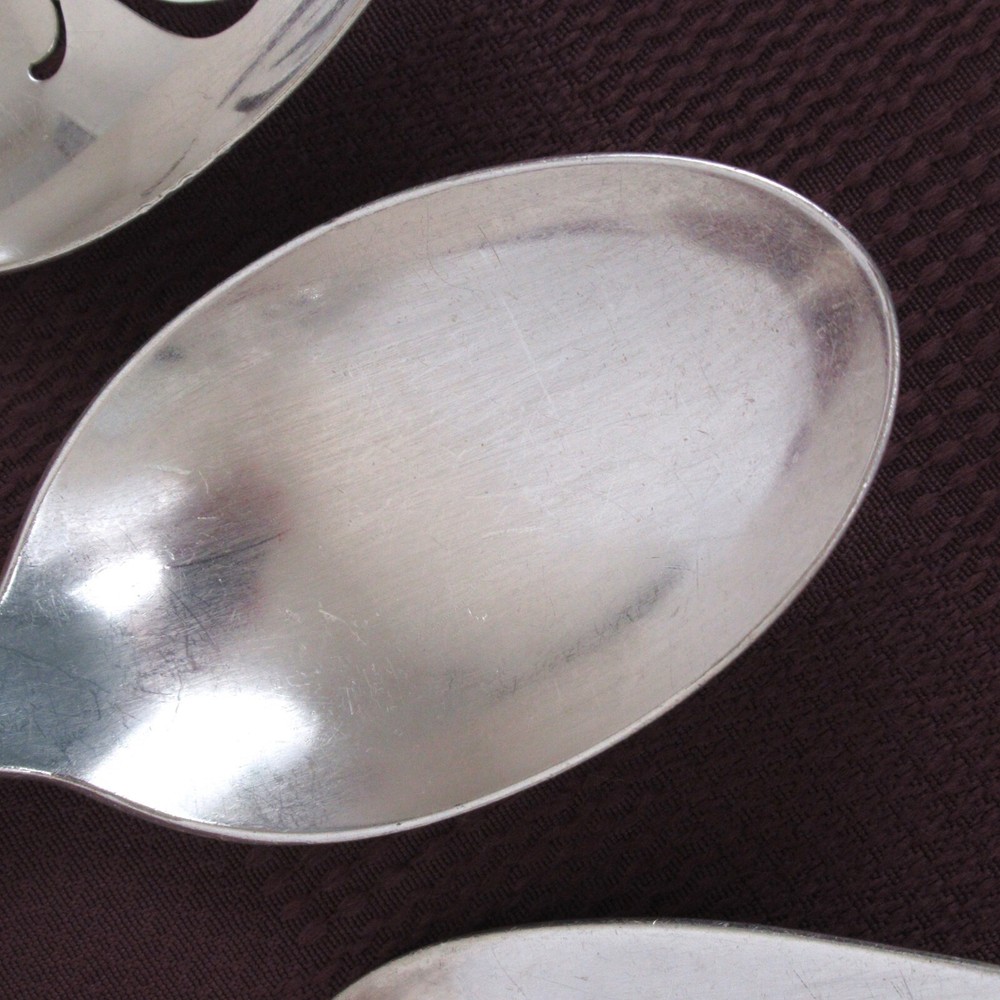 Holmes & Edwards Rhythmic serving spoons fork silverplate flatware utensils