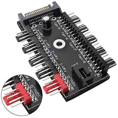 1PC PC Chassis Fan Hub CPU Cooling HUB Fan PWM SATA Controller Speed Controller