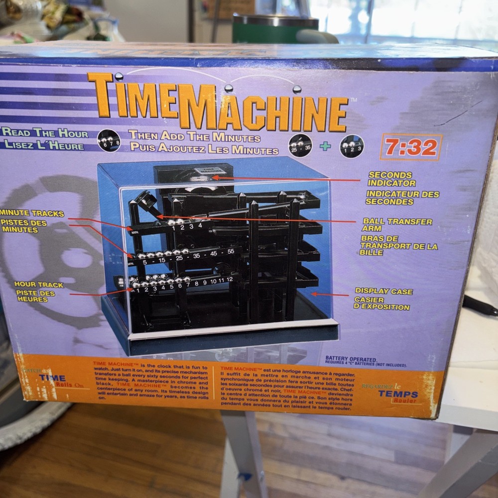 Time Machine Rolling Ball Kinetic Clock Hoffman Products Version New Open Box