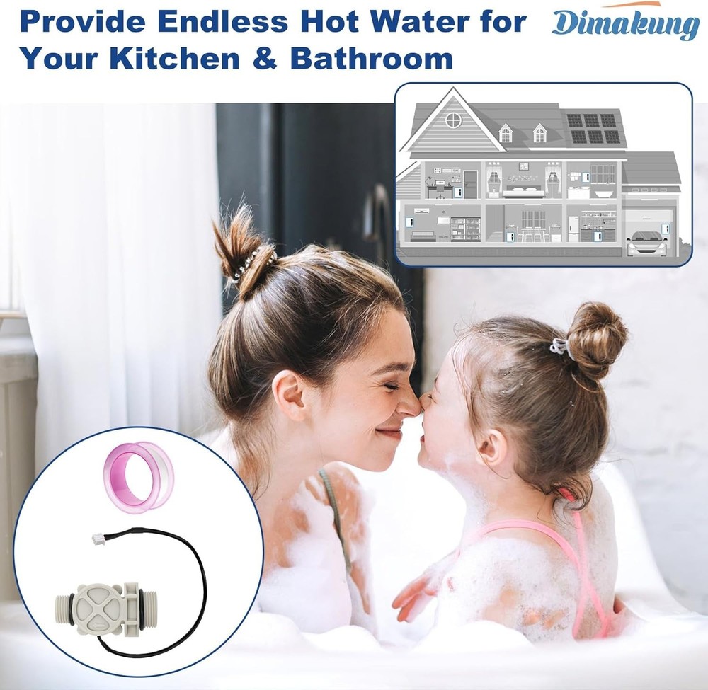 FSA QC MEDLRG Tankless Water Heater Flow Sensor Fits for Ecosmart ECO 18, ECO 24