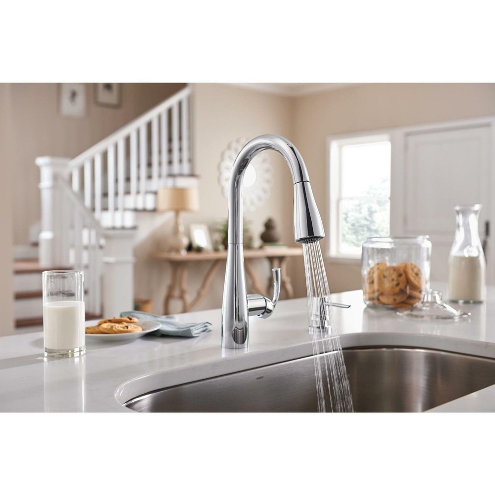 MOEN Essie 87014 Single-Handle Pull-Down Sprayer Kitchen Faucet with Reflex and