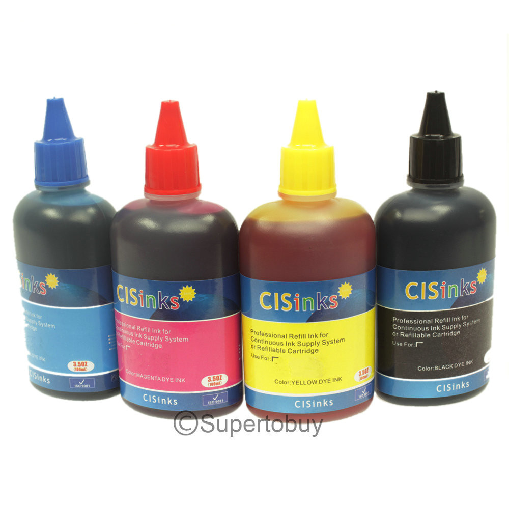 4-Pack Refill Bulk INK alternative for  Workforce WF-5620 5190 4630 4640