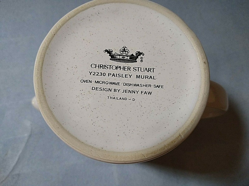 Christopher Stuart Paisley Mural Creamer