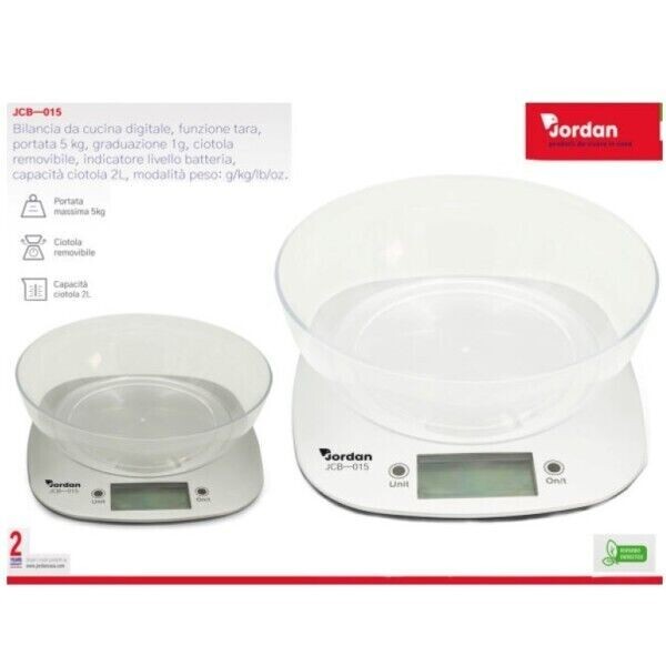JORDAN KITCHEN SCALE DIGT 015 WHITE OR SILVER