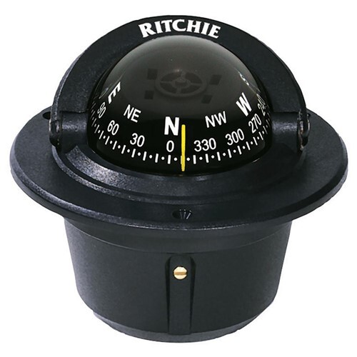 Ritchie Compass, Flush Mount, 2.75" Dial, Black F-50