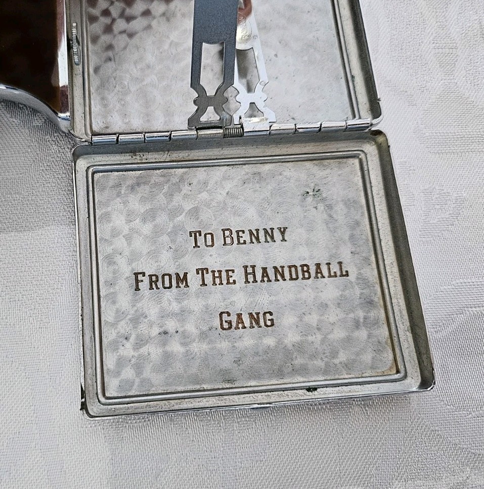 Old Art Deco RONSON Cigarette Case & Lighter Engrave Initials BG & Personalized