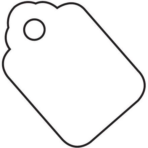 1 3/4 x 2 7/8" White Merchandise Tags 10 Pt. 1000/Case