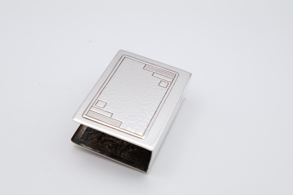 Antique Silver Plated Match Box Cover