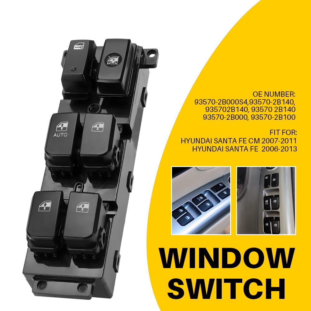 Front Left Driver Side Power Window Switch For Hyundai Santa Fe CM 2007-2013