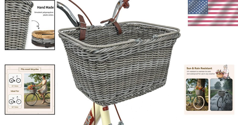 Multi-Use Handcrafted Bicycle Basket