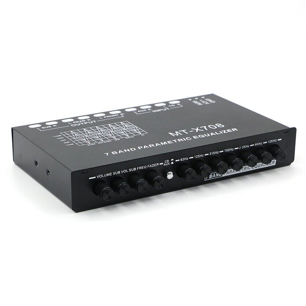 Car Audio Equalizer Adjustable EQ Car Amplifier Graphic Equalizer With CD/AUX