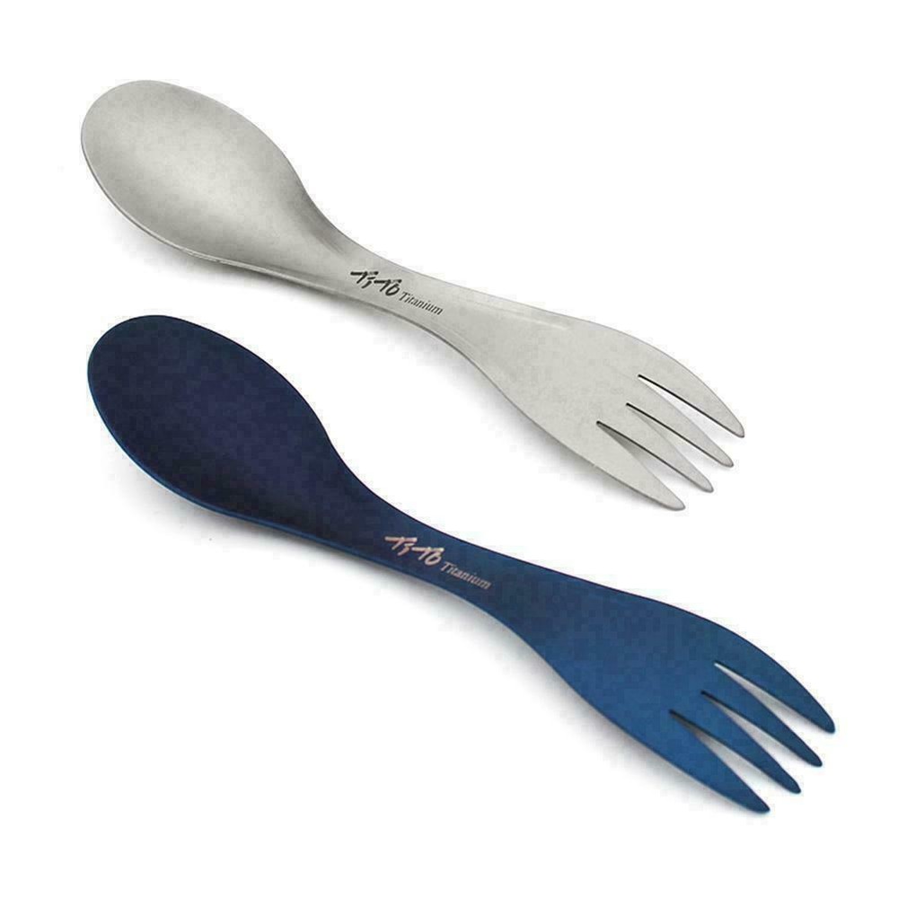 Outdoor Camping Picnic titanium Spoons Fork Tableware Ultralight Nice