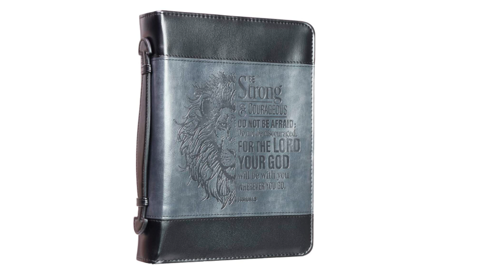 Bible Cover Case Organizer Zippered Protector Durable Leather Spine Handle Large