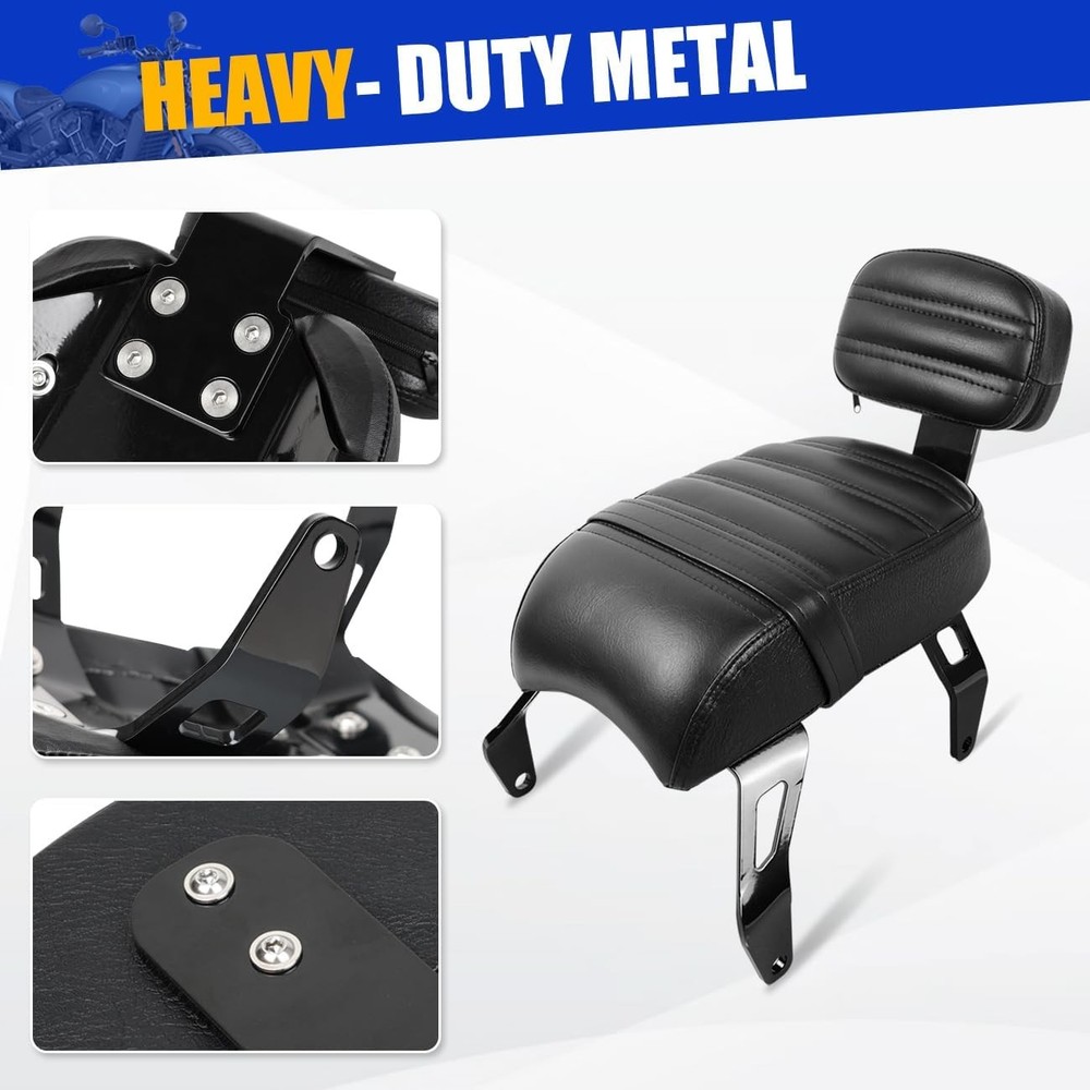 Motorcycle Passenger Backrest for Indian Scout