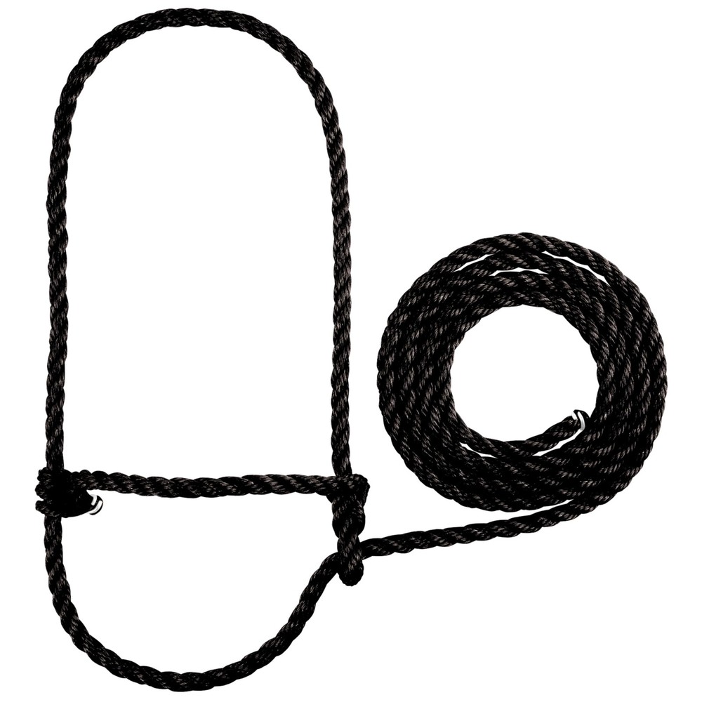 Weaver Leather Black Poly Rope Calf Halter Calf,