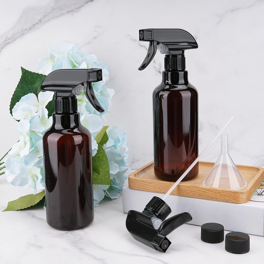 16.9oz Empty Spray Bottles 2-Pack - Durable Plastic for Heavy Duty Use