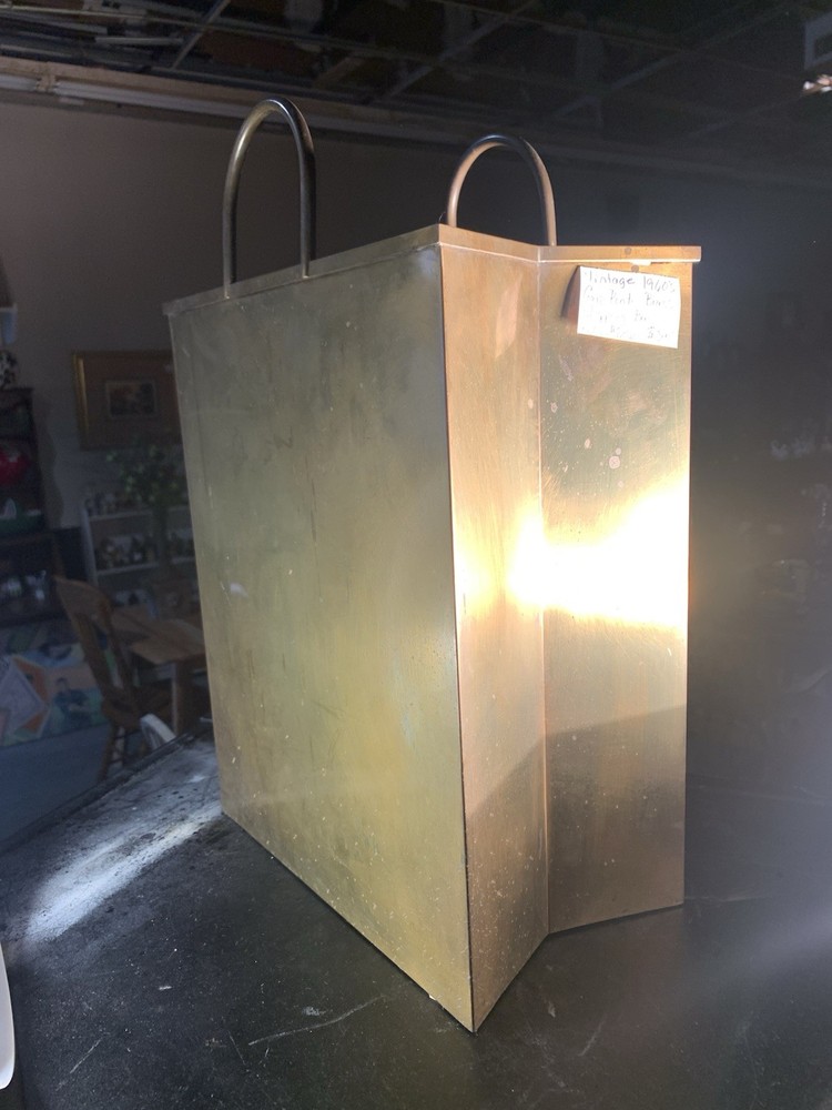 Vintage 1960 Goi Ponti Brass Shopping Bag with Handle