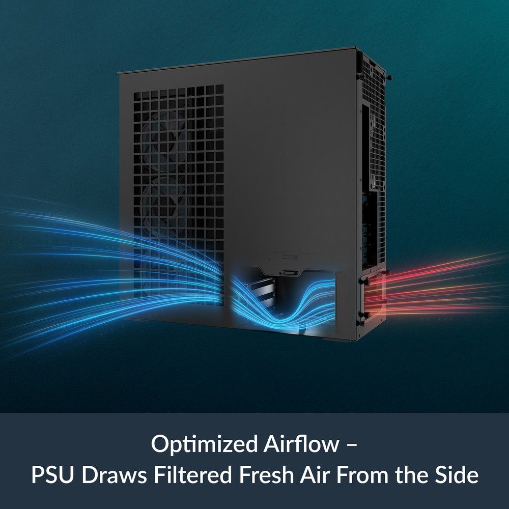 ARCTIC Xtender VG (Black) PC Case Vertical GPU Mount Panorama Glass Midi