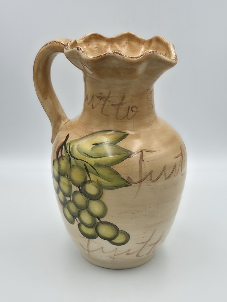 tan el camino grape linens n things pitcher 10''