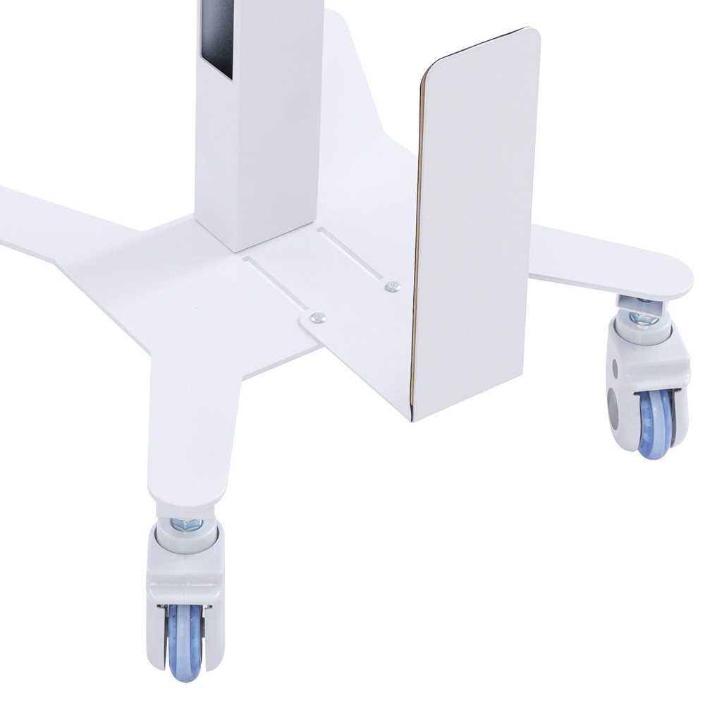 Adjustable Height Rolling Desk Computer Cart Mobile Laptop Workstation PC Table