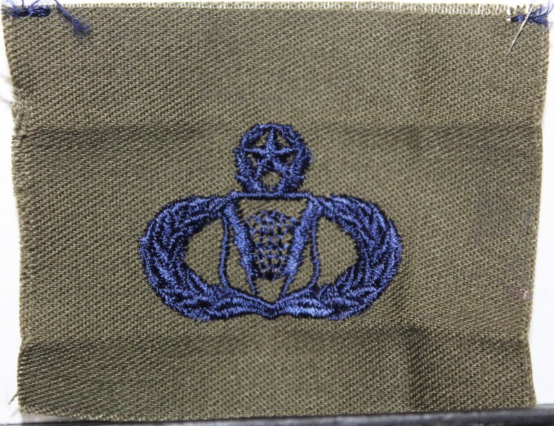 USAF Three Level Command & Control Badge Insignia OD Fatigue Patch Set