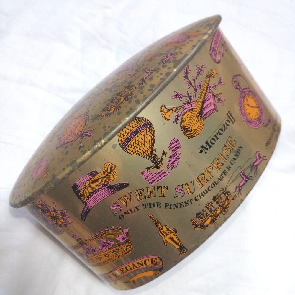 Vintage Morozoff Chocolate Candy Tin (Empty) From The 1960s