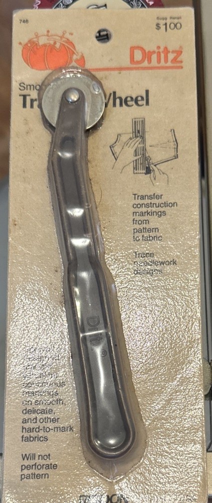 Vintage Dritz Tracing Wheel Perforating Tool with Bakelite Handle 6"
