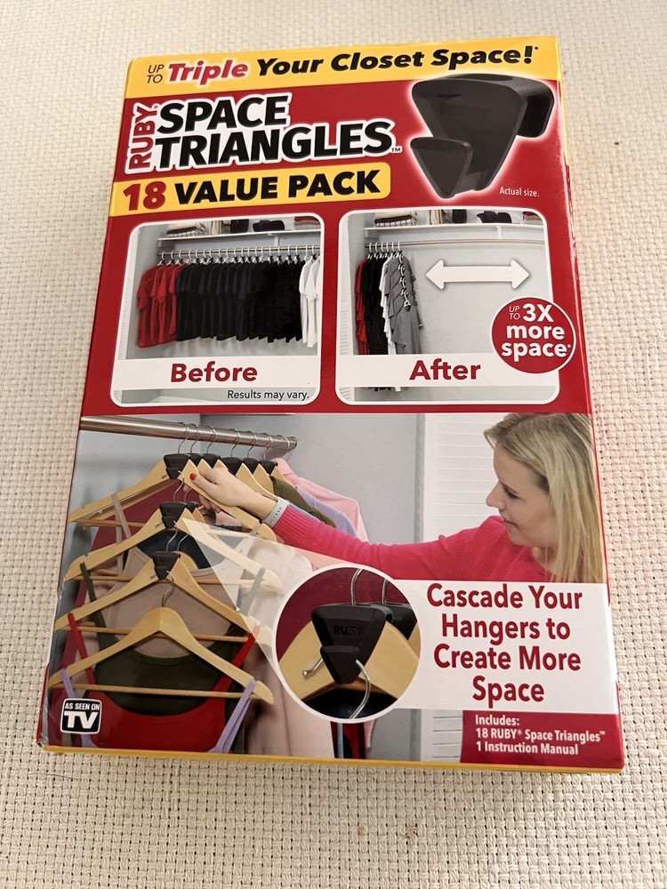 Ruby Space Triangles 18 Value Pack - Up To Triple Your Closet Space
