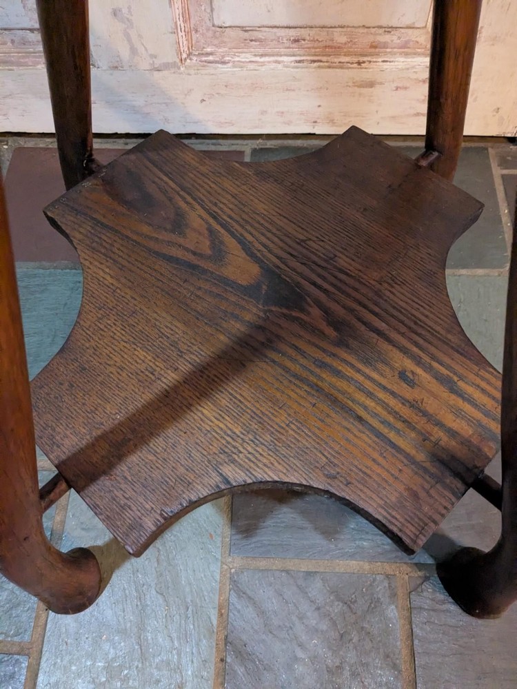 Antique Primitive Axe Handle Accent Lamp Table Nightstand End Rare Old Unsigned