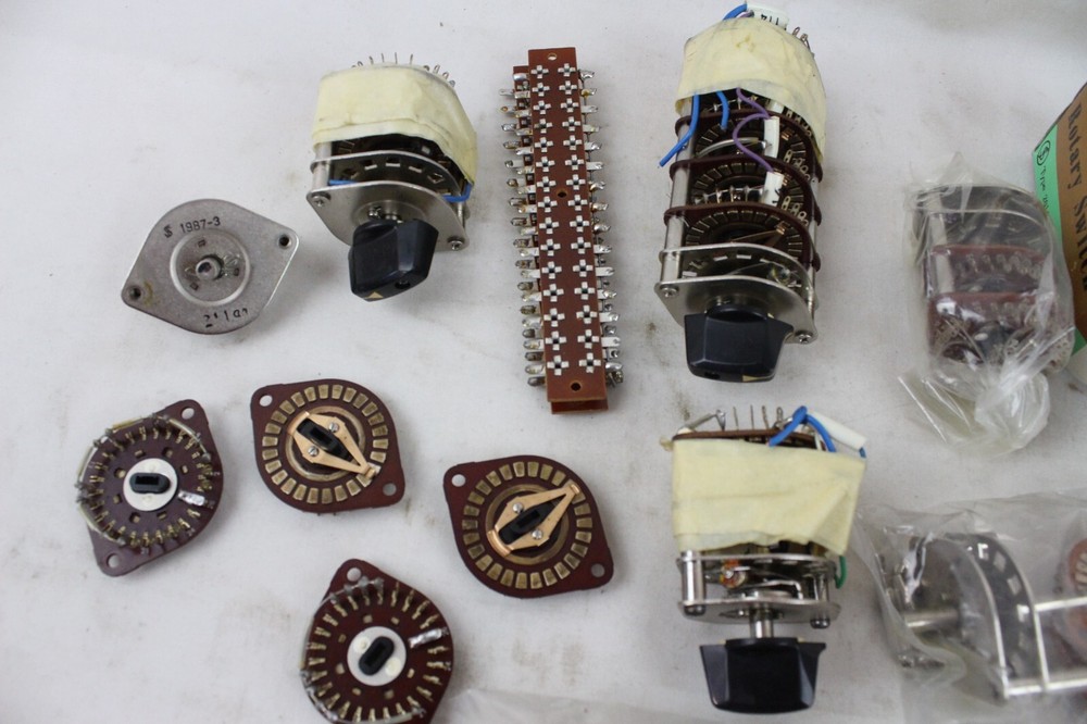 Vintage Rotary Switch Wafer Electronics Lot 3 4 5 Deck Selector Phenolic