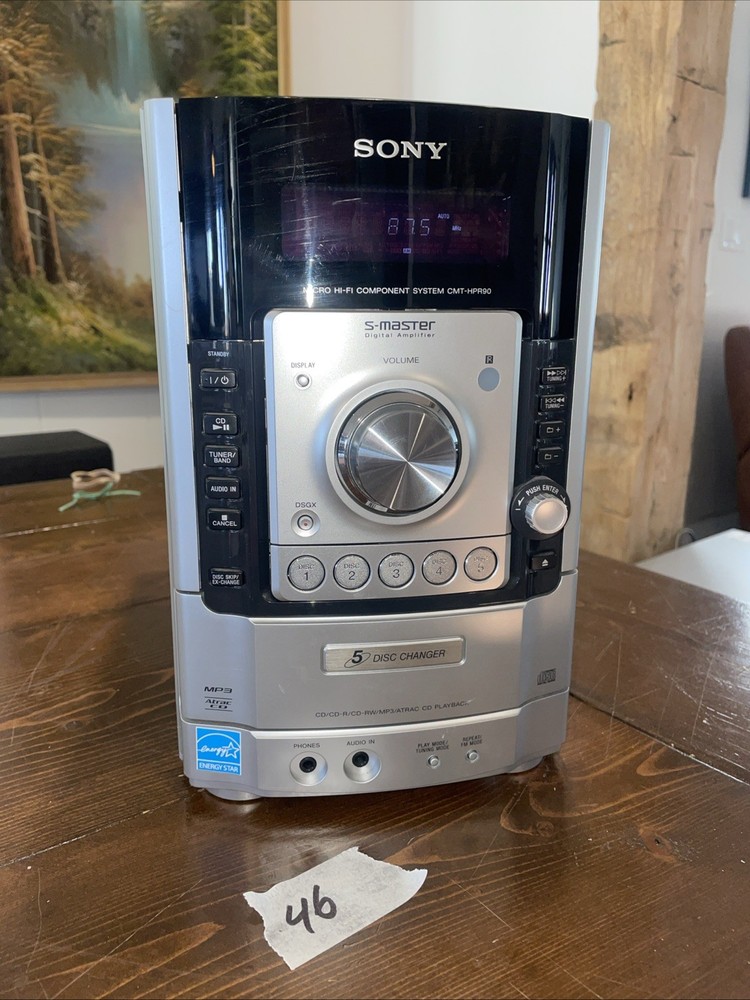 Sony CMT HPR99XM Micro System Tested Working No Remote , No Speakers.