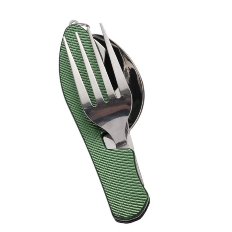 Camping Foldable Utensil Set - Multi-Functional Knife, Fork, Spoon Combo for Out