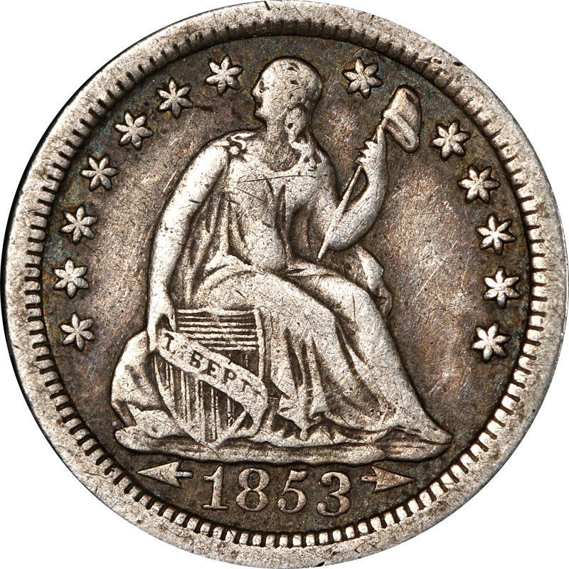 1853-O Seated Liberty Half Dime