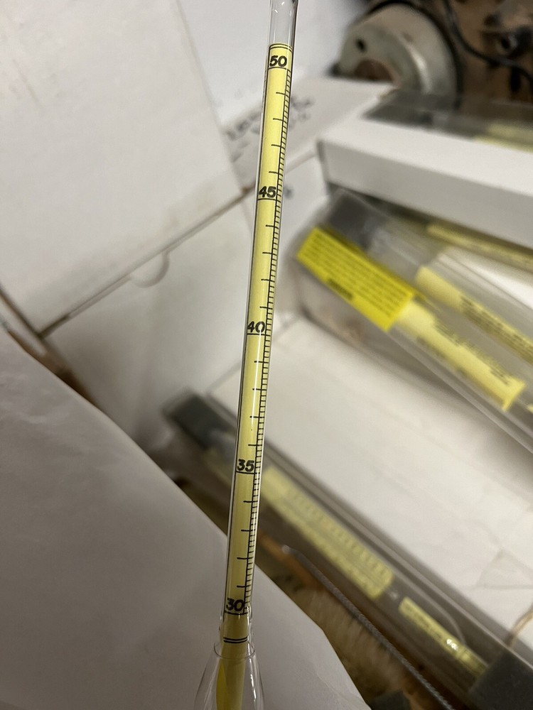 W.L. Walker Certified API Gravity HYDROMETERS 30-50.