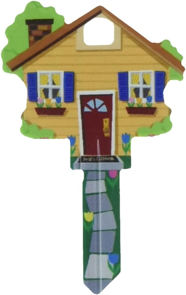 SC1 Home Key Blank, Multicolor, Brass, 1 Pack