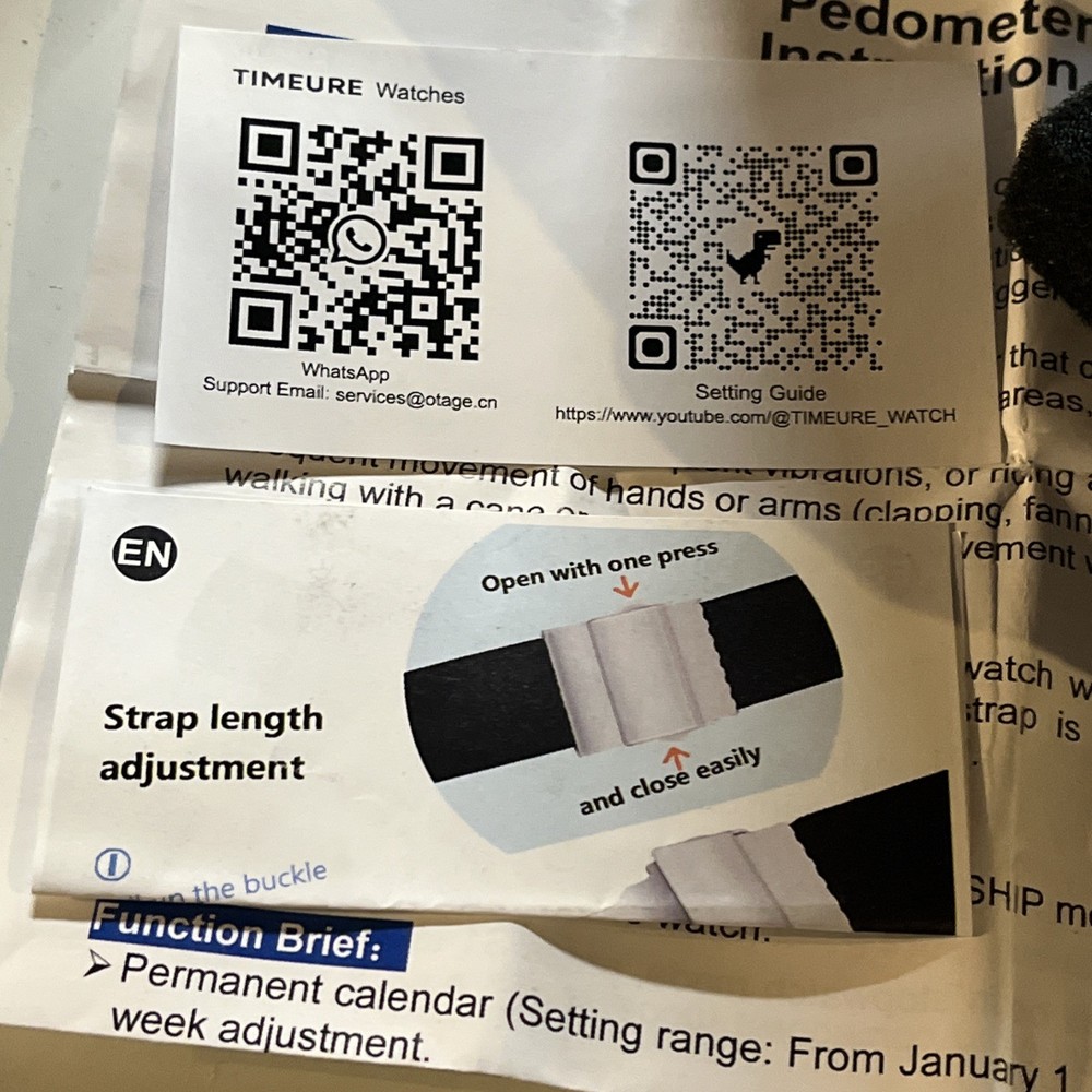 TIMEURE Silver Digital Pedometer Watch with Light and Step Counter