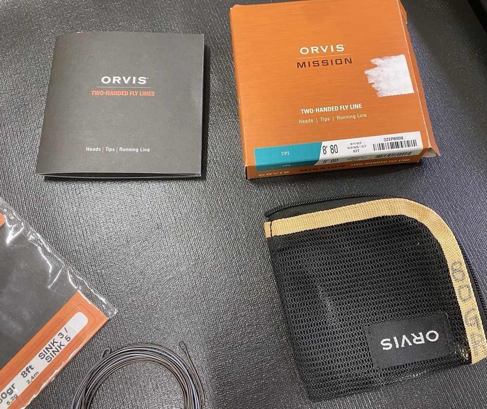 Orvis 80GR Mission Tips Pack, 4 Piece Pack And Leader Wallet, Original Packaging